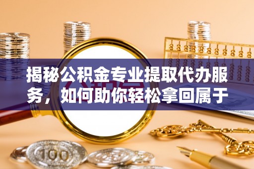 观音揭秘公积金专业提取代办服务，如何助你轻松拿回属于你的资金