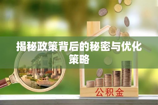 观音揭秘政策背后的秘密与优化策略