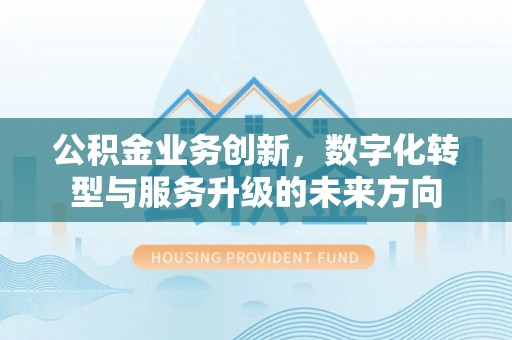 观音公积金业务创新，数字化转型与服务升级的未来方向