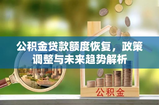 观音公积金贷款额度恢复，政策调整与未来趋势解析