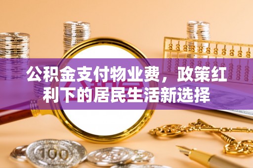 观音公积金支付物业费，政策红利下的居民生活新选择