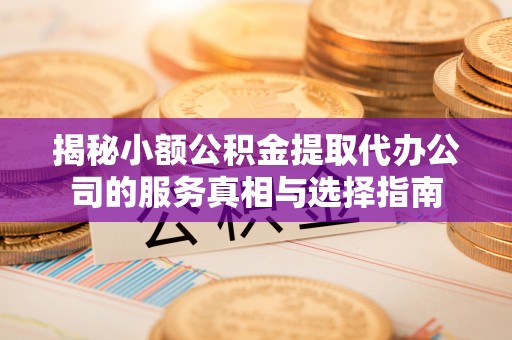 观音揭秘小额公积金提取代办公司的服务真相与选择指南