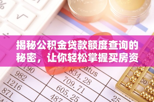 观音揭秘公积金贷款额度查询的秘密，让你轻松掌握买房资金规划