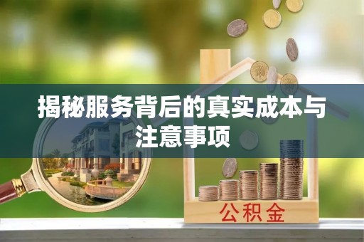 观音揭秘服务背后的真实成本与注意事项