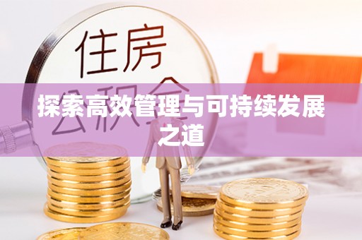 观音探索高效管理与可持续发展之道