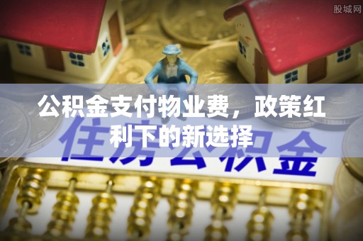 观音公积金支付物业费，政策红利下的新选择